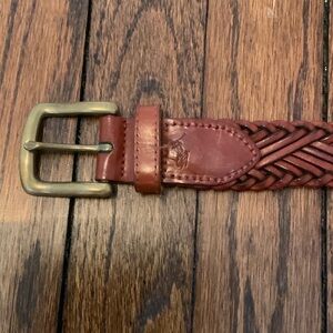 Ralph Lauren Brown Braided Leather Belt for Men size 34